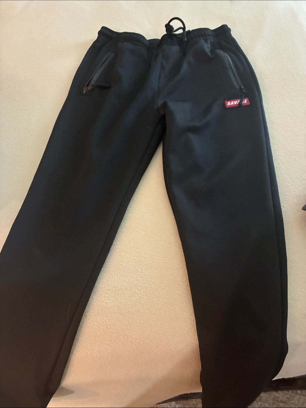 Salvage Black Men's Zip-Pocket Jogger Sweatpants